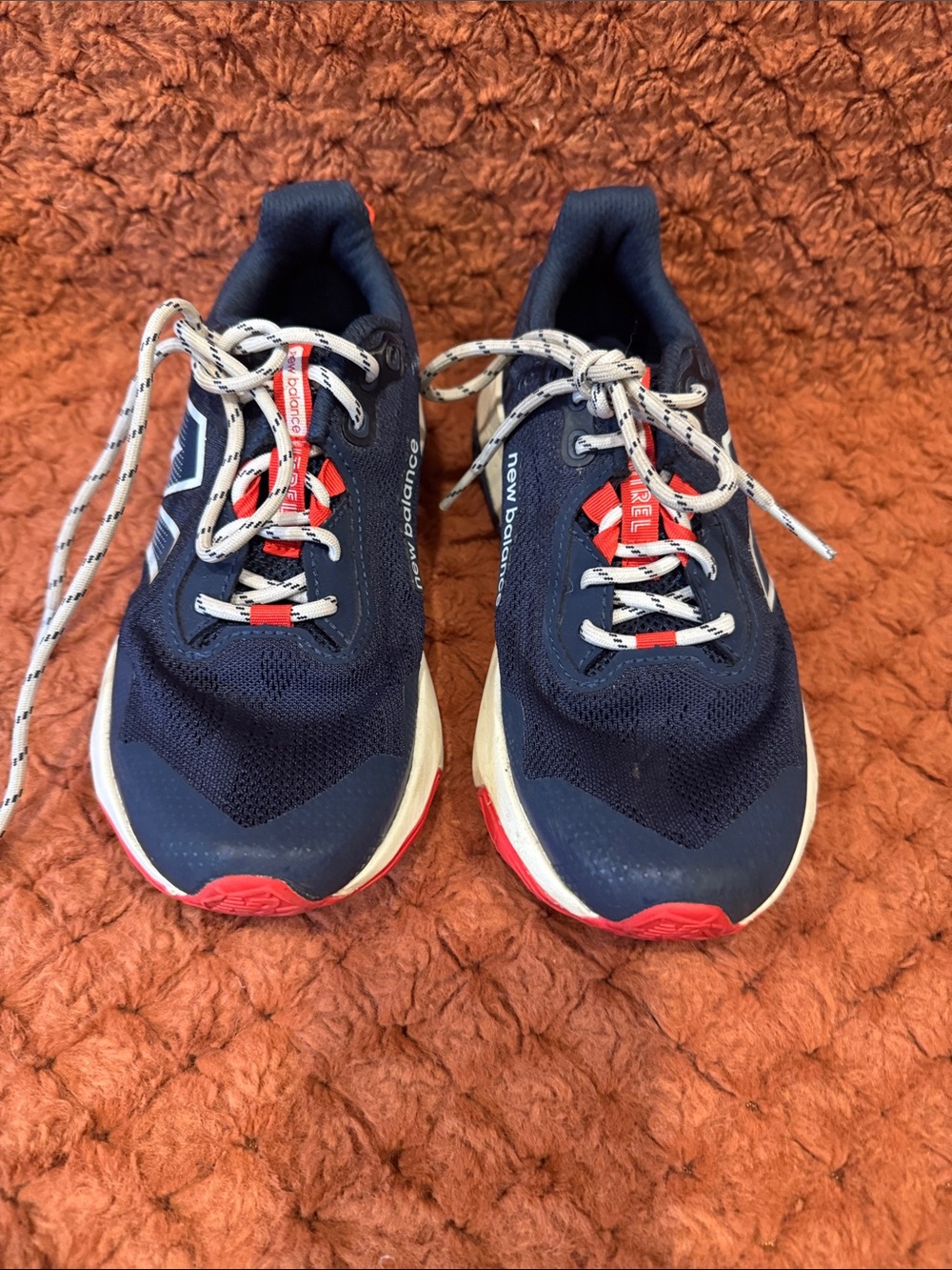 New Balance Navy and Red Athletic Sneakers